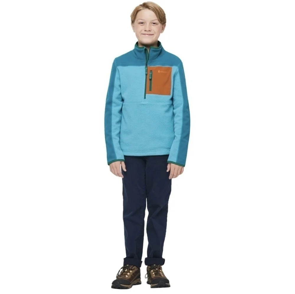 NWT Cotopaxi Kids Abrazo Fleece Half-Zip Jacket-Lake/Rusty